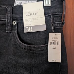GAP Black Cropped Bootcut Jeans